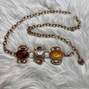 Chico’s Boho-Style Chain Belt w/ Multicolor Stones
